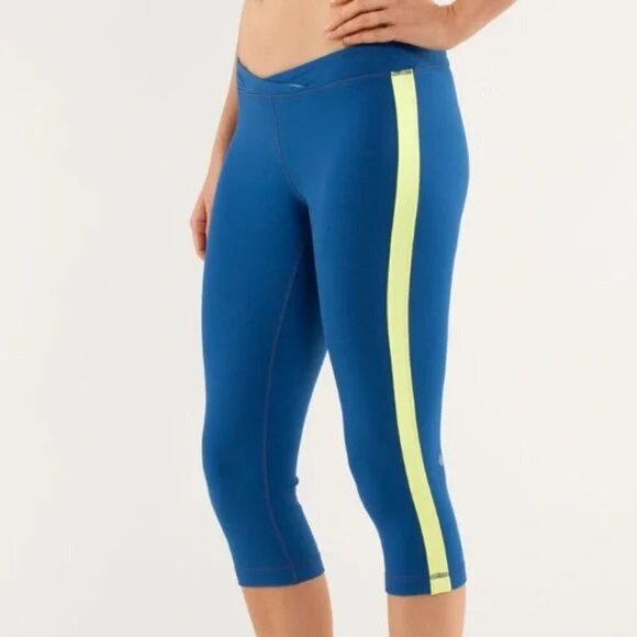 Lululemon Strike Tight Limitless Blue / Clarity Yellow / Wee Are From Space 8 - Picture 7 of 11